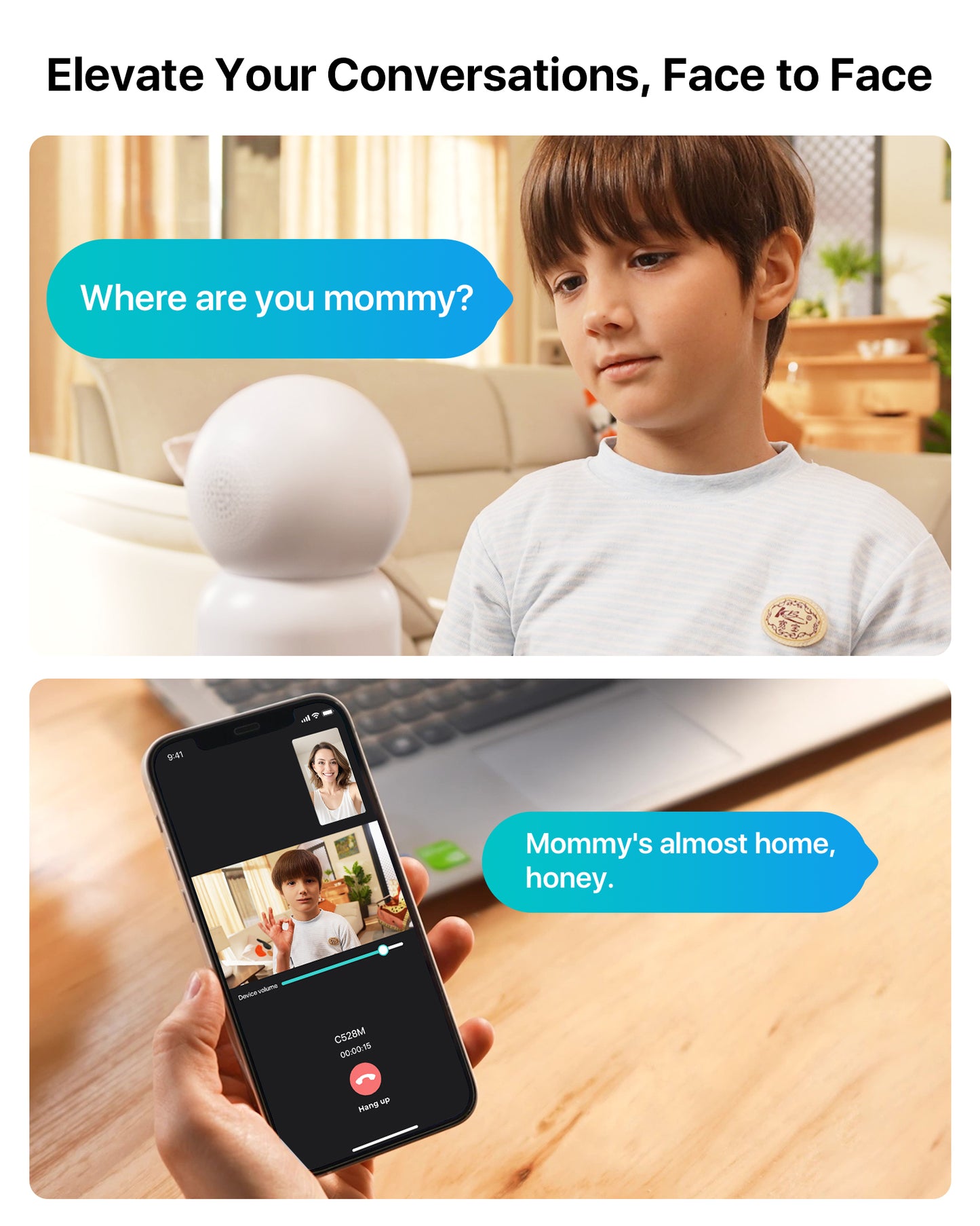 Baby monitor C516 2MP with Audio call, dual band wifi