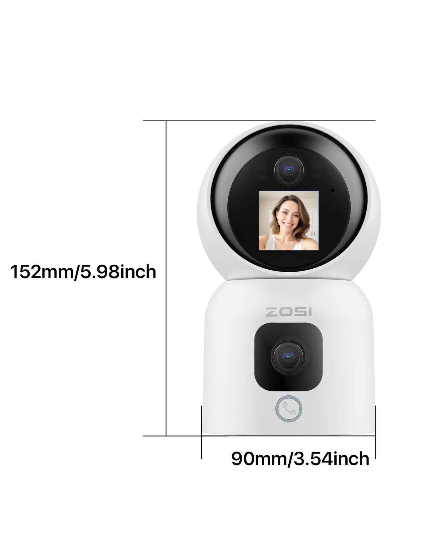 Baby monitor C516 2MP with Audio call, dual band wifi