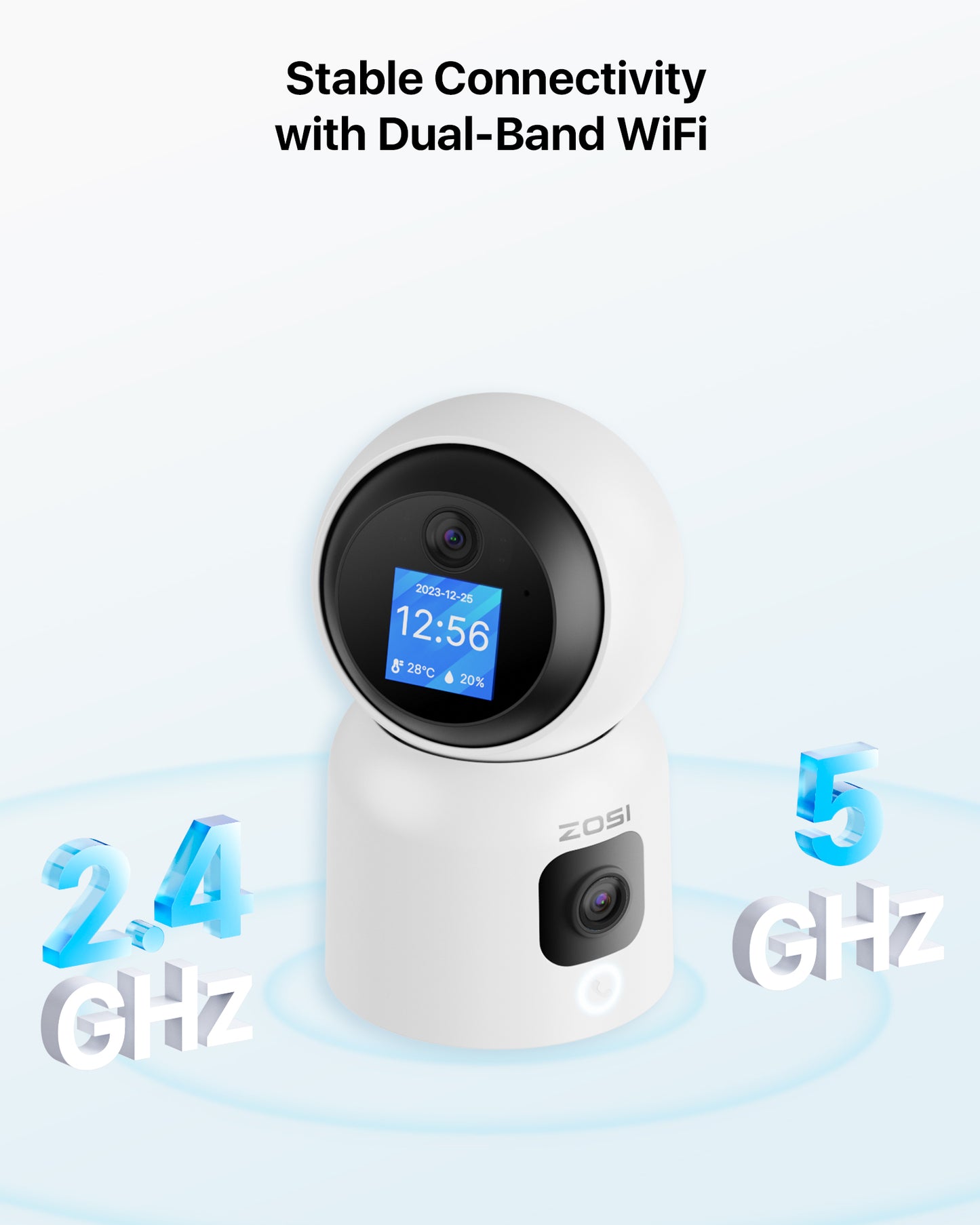 Baby monitor C516 2MP with Audio call, dual band wifi