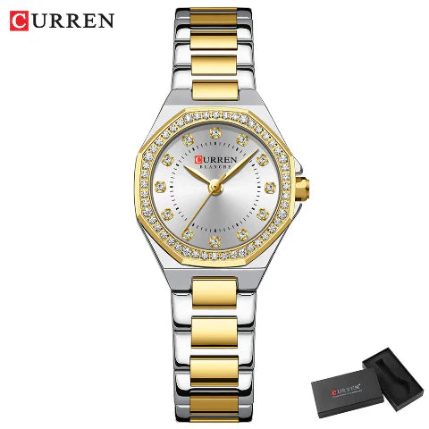 ከረን የሴቶች የሚያብለጨልጭ Rhinestone Blanche Watch (መደወል 2.1 ሴሜ) - CUR229