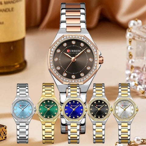ከረን የሴቶች የሚያብለጨልጭ Rhinestone Blanche Watch (መደወል 2.1 ሴሜ) - CUR229