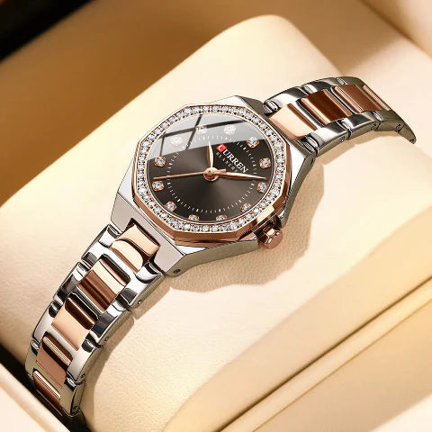 ከረን የሴቶች የሚያብለጨልጭ Rhinestone Blanche Watch (መደወል 2.1 ሴሜ) - CUR229