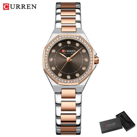 ከረን የሴቶች የሚያብለጨልጭ Rhinestone Blanche Watch (መደወል 2.1 ሴሜ) - CUR229