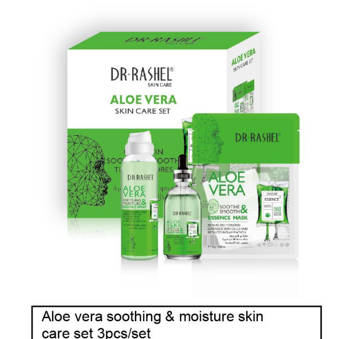 Aloe Vera Soothing and Moisture Skin care Set 3 pcs Dr.Rasel