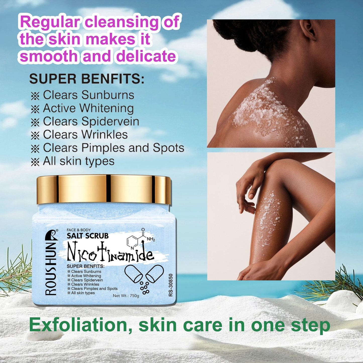 Nicotinamide Salt Scrub Face and Body