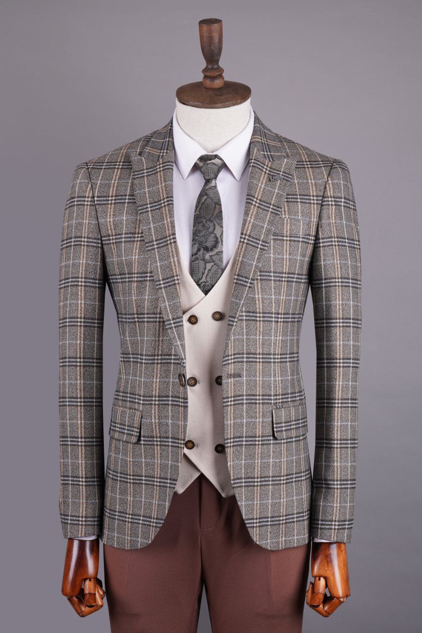 Elegant Turkish Suit for Men – Premium Tailored Design - double line