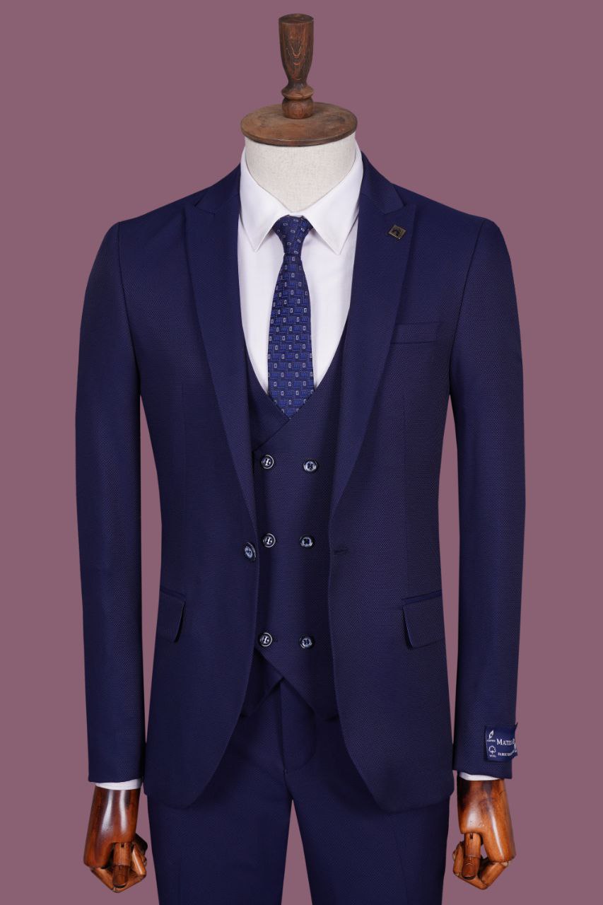 Elegant Turkish Suit for Men – Premium Tailored Design - Blue
