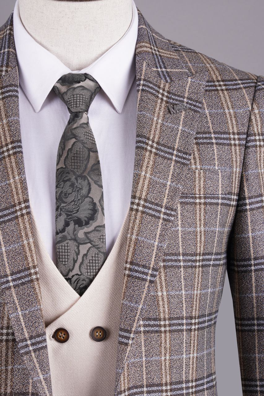 Elegant Turkish Suit for Men – Premium Tailored Design - double line