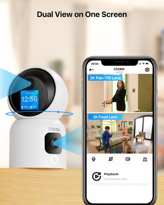Baby monitor C516 2MP with Audio call, dual band wifi