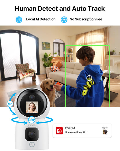 Baby monitor C516 2MP with Audio call, dual band wifi
