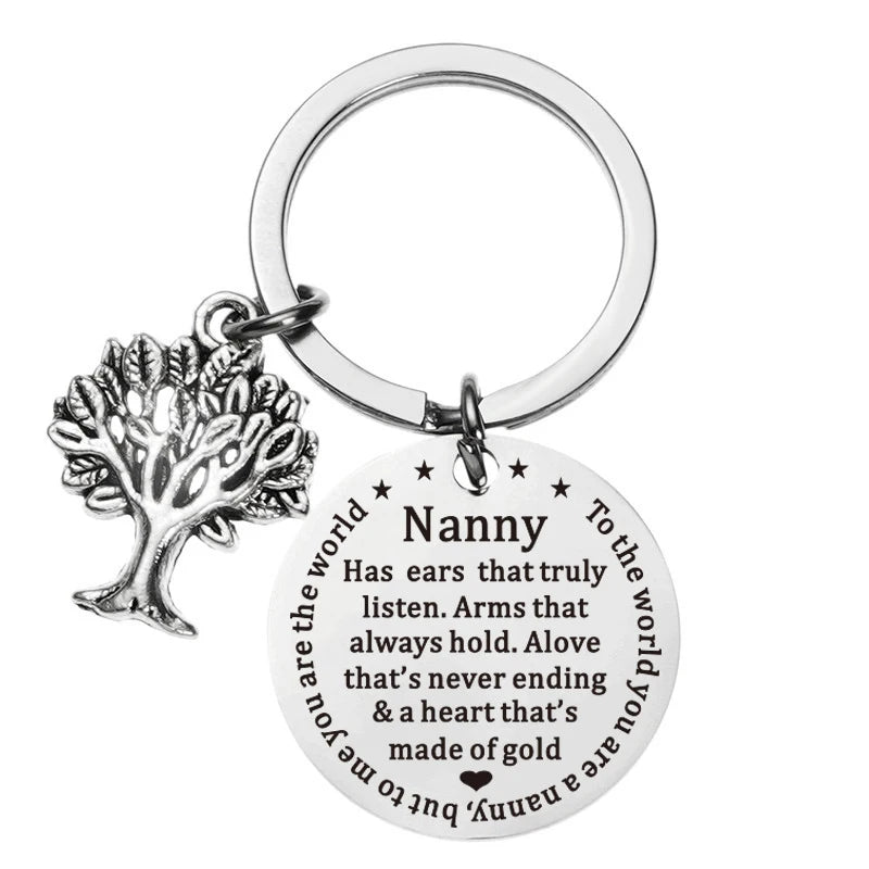 Mother's Day Keychain Gifts for Nanny Best Nanny Ever Jewelry Babysitter Gift Child Caregiver Gifts Nanny Appreciation Gifts