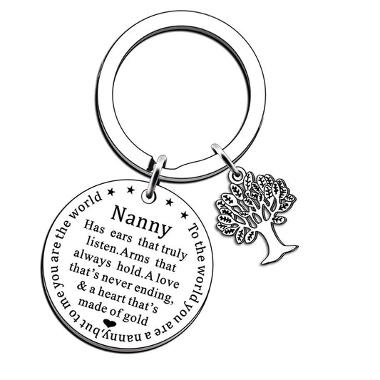 Mother's Day Keychain Gifts for Nanny Best Nanny Ever Jewelry Babysitter Gift Child Caregiver Gifts Nanny Appreciation Gifts