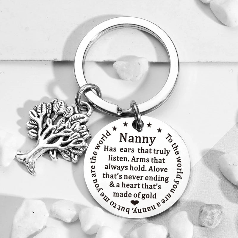 Mother's Day Keychain Gifts for Nanny Best Nanny Ever Jewelry Babysitter Gift Child Caregiver Gifts Nanny Appreciation Gifts