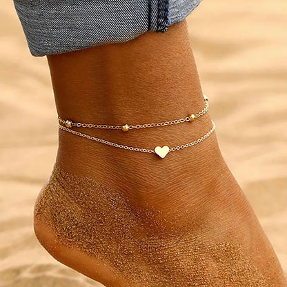 Aihua Bohemian Anklets Bracelets For Women Multiple Layers Turkish Eyes Ankle Bracelet Barefoot Sandals Pulseras Foot Jewelry