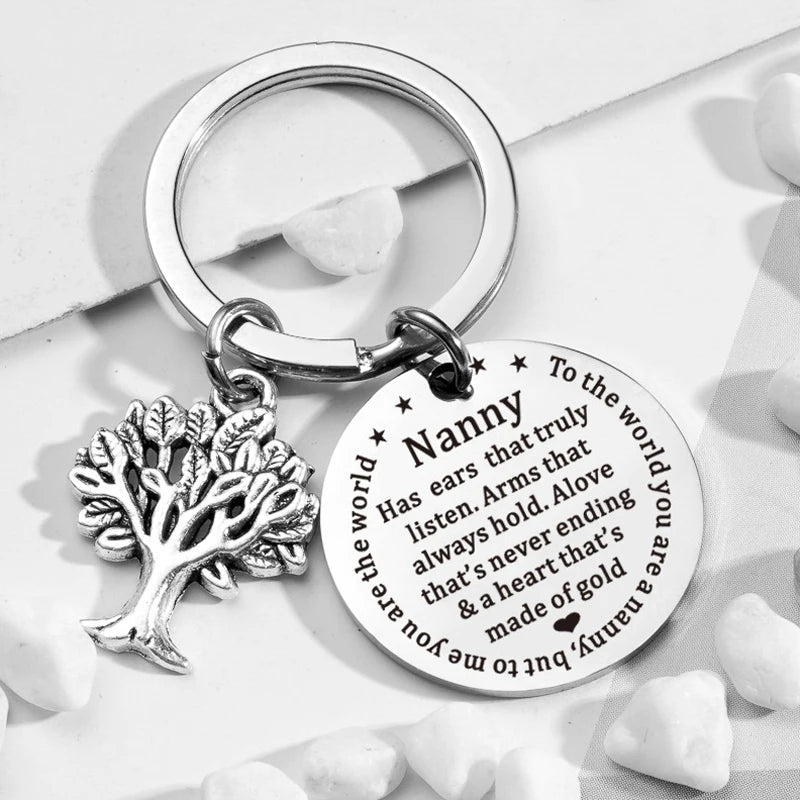 Mother's Day Keychain Gifts for Nanny Best Nanny Ever Jewelry Babysitter Gift Child Caregiver Gifts Nanny Appreciation Gifts