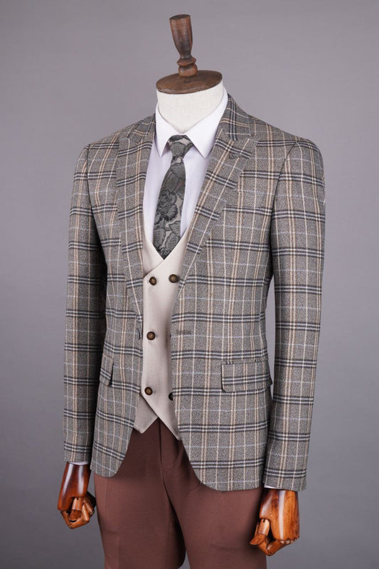 Elegant Turkish Suit for Men – Premium Tailored Design - double line
