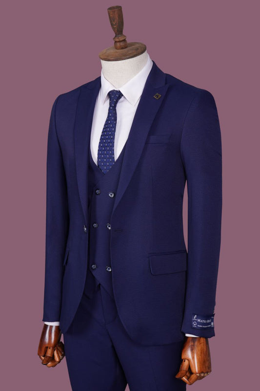 Elegant Turkish Suit for Men – Premium Tailored Design - Blue